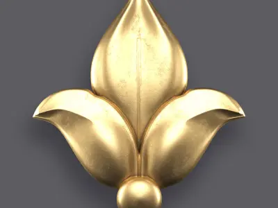 5 Flowers Ornamental Pack 5 3D model