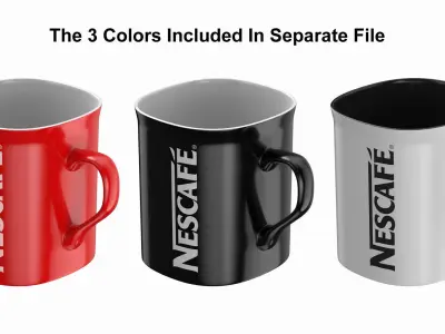 Nescafe Coffee Cup Black 3D model