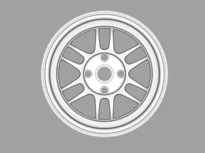 1-24 SCALE ENKEI RPF01 RIM  15 INCH  3D print model