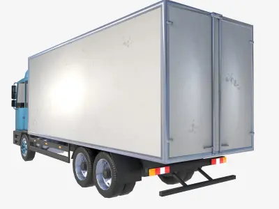 van truck Low-poly 3D model