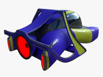 Hover car PBR 3D model