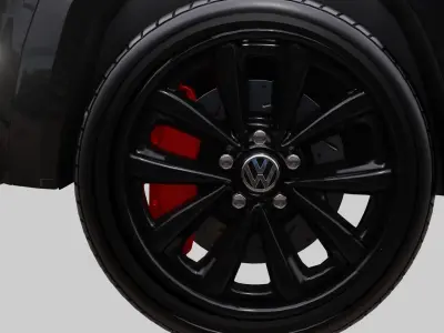 Volkswagen Amarok v6 black 3D model