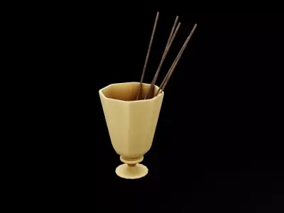 Golden Ornament Low-poly 3D model