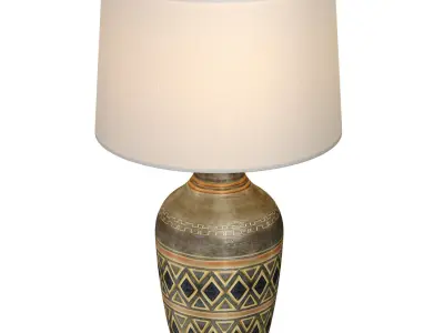 Rustic Country Western European Provence Style Table Lamp 3D model