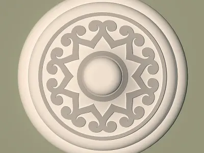 Decorative Ceiling Rosette for Lighting 3D print model