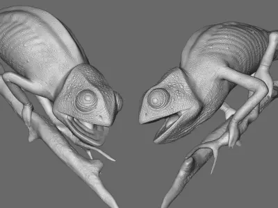 Chameleon 3D model