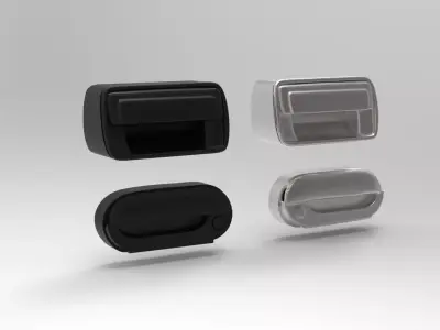 STL printable RC Car Door Handle Kit for Lexan body 3D print model