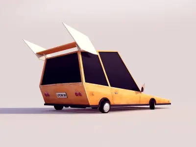Cartoon car Free low-poly 3D model order