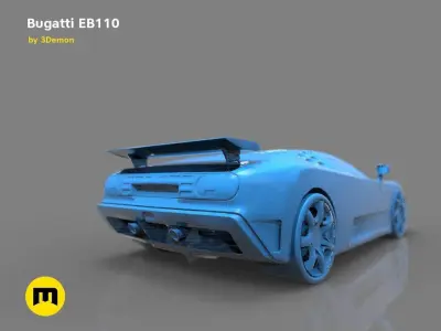 The mid-engine sport car - Bugatti EB110 3D print model
