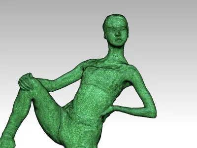 Female sport practising gymnastics 135 Low-poly 3D model
