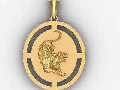 tiger pendant 3D print model