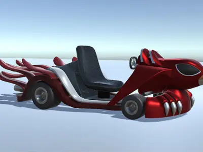 Falcon Go Kart Low-poly 3D model