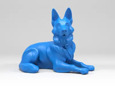 German shepherd dog 3D print model