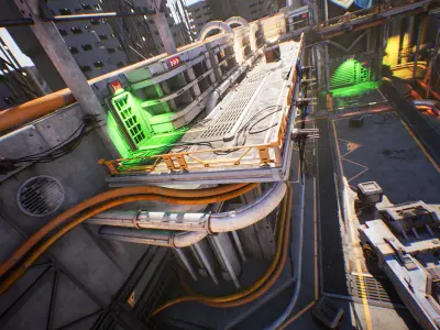 Sci-Fi Kitbash Level Builder Vol2 Low-poly 3D model