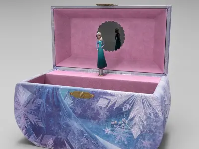 Frozen Elsa Musicbox Low-poly 3D model