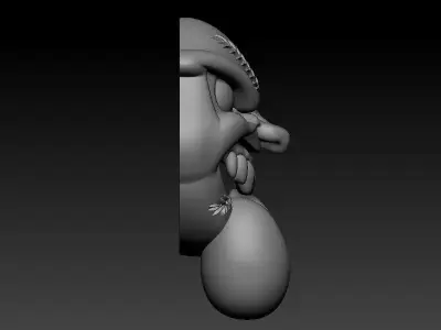 Anthropomorphic Baseball Head 3D Model  3D print model