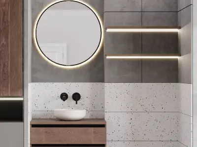 Bathroom furniture by inbani faucet set 39 Low-poly 3D model