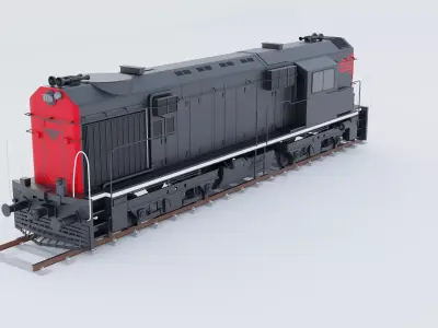 3d Indian Locomotive Train Engine Model 3D model