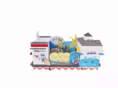 Parade Float Car Decorative Festival Vehicle 3D Model 3D print model