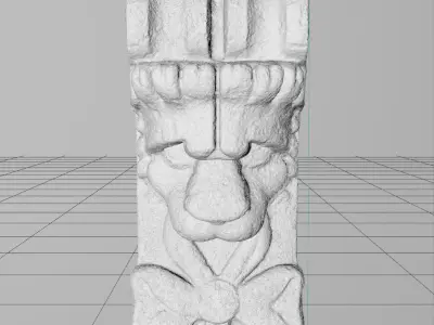 Lion Head Sculpture 3D print model
