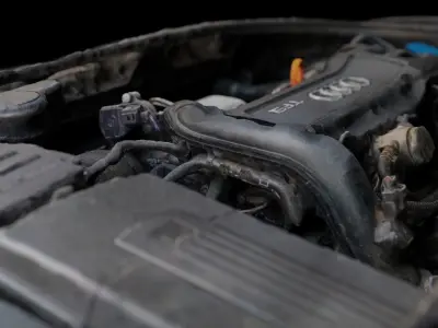 Low-Poly Scanned Car Engine 3D model