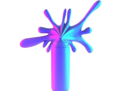 Graffiti Spray Splash Melt toy 3D print model