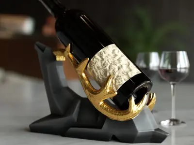  Wine Holder Deer 3D print model