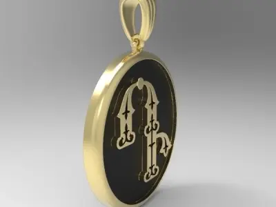 Decorative Letter D 3D print model