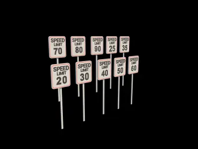 Speed Limit Sign  3D model