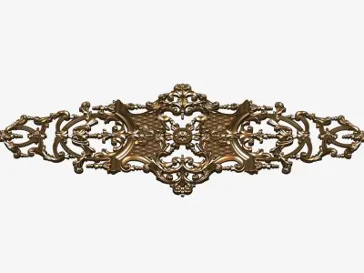 Carved decor ornament for cnc 24 3D model