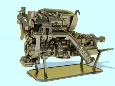 car Engine for 3Dprint 3D print model