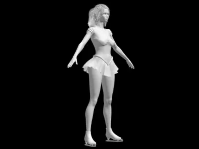 Ice Figure Skater Girl  3D model