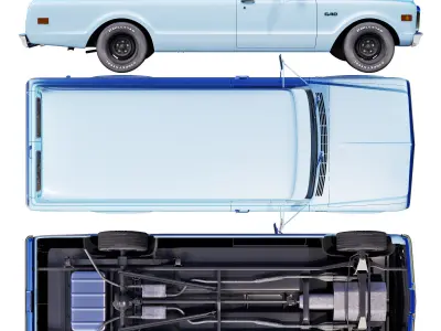 Chevrolet suburban 1969 panel truck 3D model