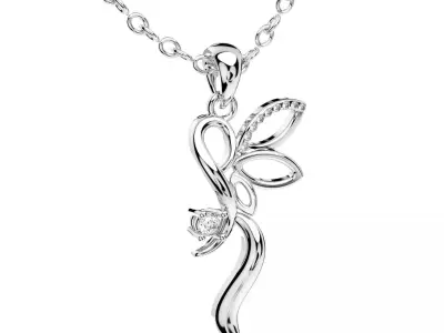 Light Jewelry Marquise Style Diamond Pendent 3D ShowCase- X008 3D Model Pack