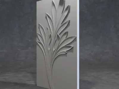 Decorative panel Leaf 3D model