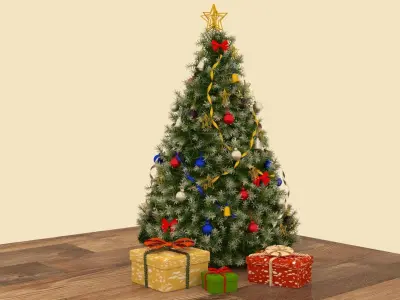 Christmas tree Low-poly 3D model