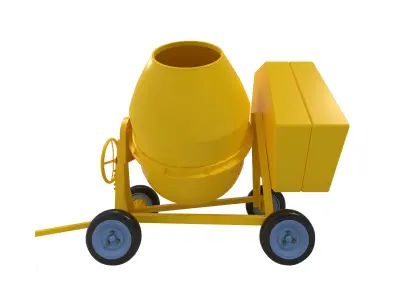 construction concrete or cement mixer model 3D model