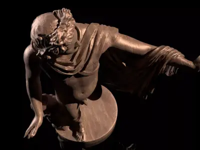 Apollo Belvedere bronze Classical Greek Sculpture 3D model