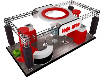 Booth Stand Exhibition a458 3D model