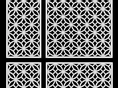 Arabic Islamic pattern decorative gold plaster 3D model
