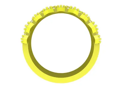 A7812 Set Fashion Diamond Women Ring 3D Model 3D print model