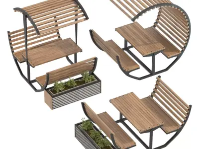 Urban Furniture 02 3D model