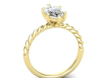 Engagement ring Victoria marquise 3D print model