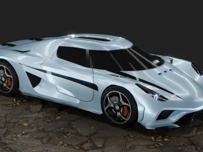 Koenigsegg Regera Low-poly 3D model