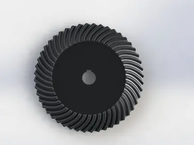 Spiral Bevel Gear - RATIO 4 TEETH 12 48 3D print model