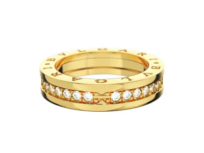 N012 Fashionable wedding ring 3D print model