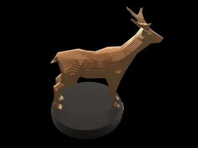 Parametric Deer Low-poly 3D model purchase