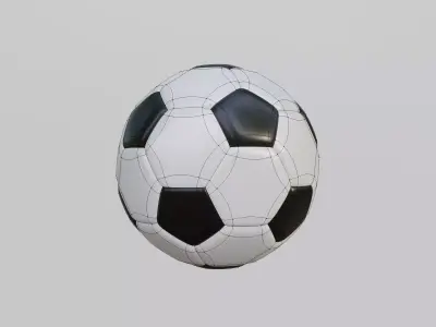 Football Game Ready soccer ball Low-poly 3D model