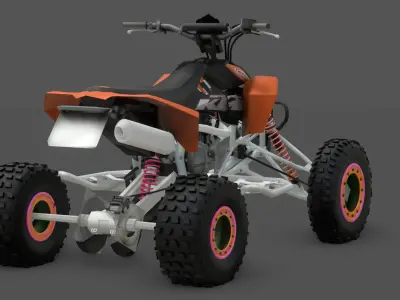  Burst 450FX  High-Speed Off-Road Bike 3D Model Low-poly 3D model