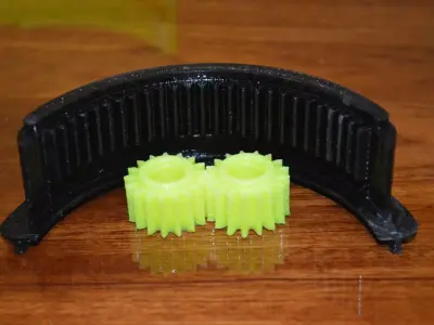 Gear and crescent trapeze janitor Mercedes  3D print model